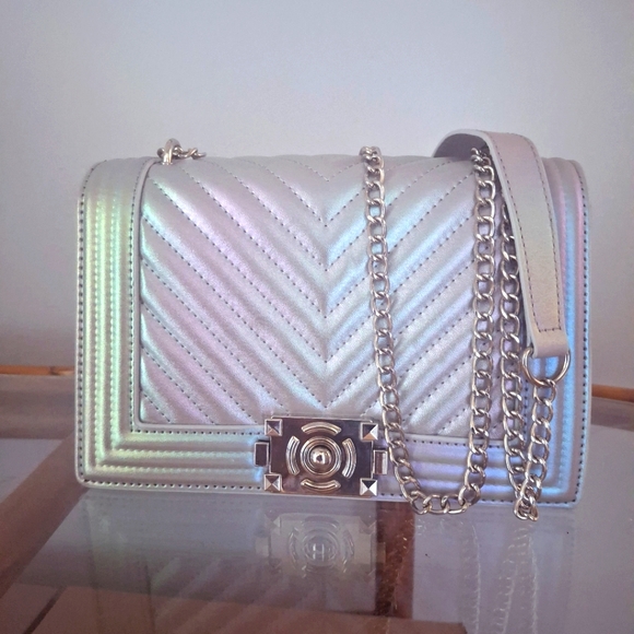 Handbags - Iridescent Jelly Quilted Chain Handbag Shoulder Crossbody Bag